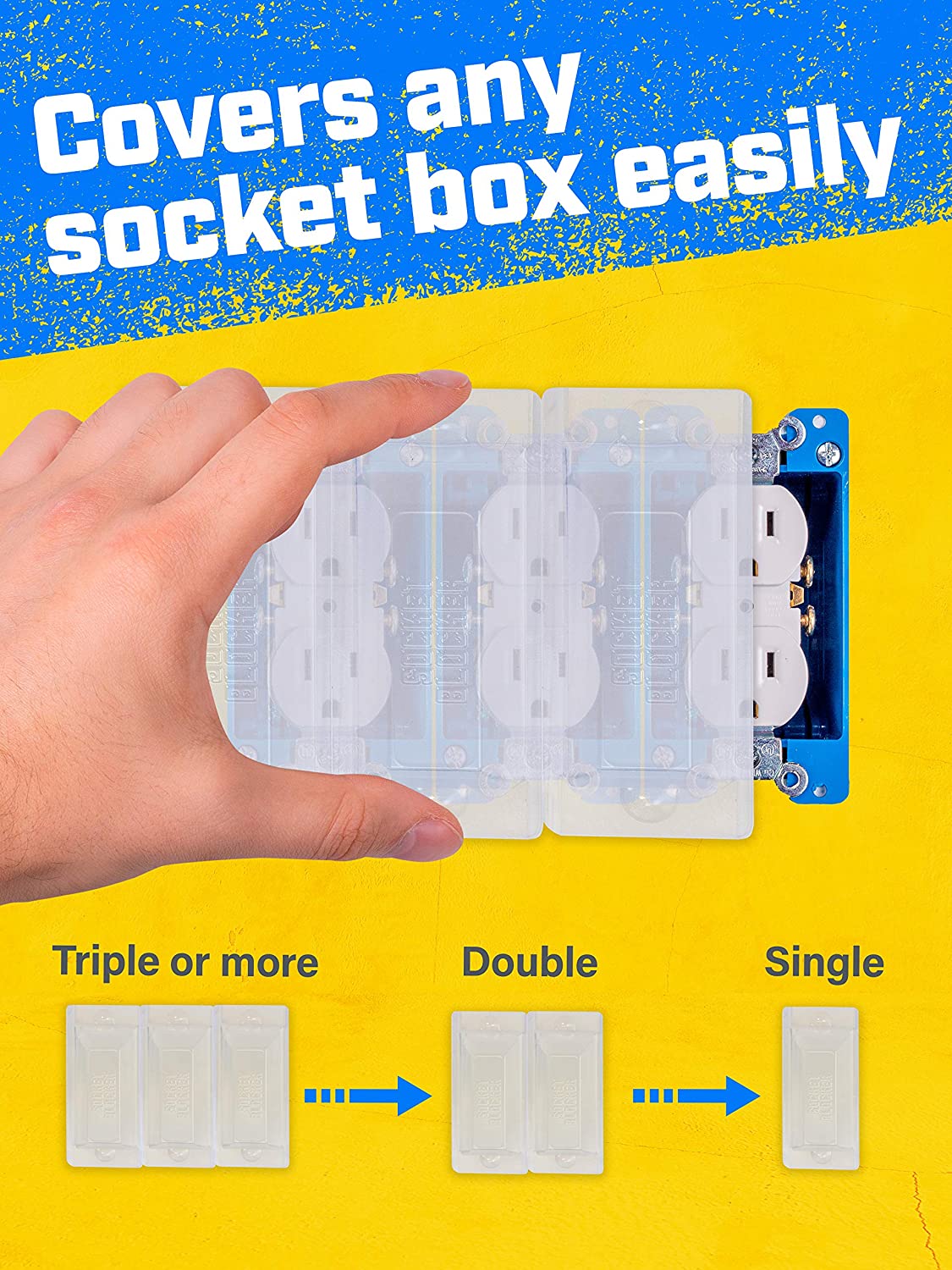 Socket Blocker 30Pack – The Smarter Outlet Cover for Drywall & Painting – Better Than Tape for Remodeling & DIY Projects