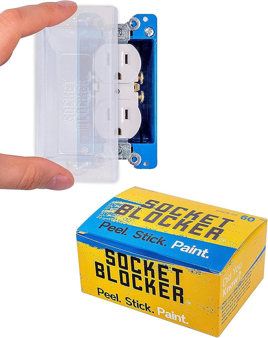 Socket Blocker 60Pack – The Smarter Outlet Cover for Drywall & Painting –  Better Than Tape for Remodeling & DIY Projects