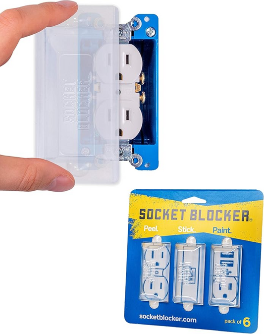 Socket Blocker 6Pack – The Smarter Outlet Cover for Drywall & Painting –  Better Than Tape for Remodeling & DIY Projects