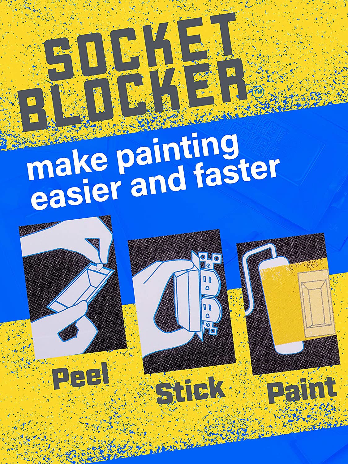 Socket Blocker 6Pack – The Smarter Outlet Cover for Drywall & Painting –  Better Than Tape for Remodeling & DIY Projects